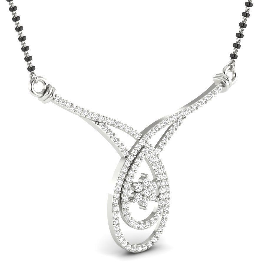 Elegant Necklace With Diamonds 3D print model_4