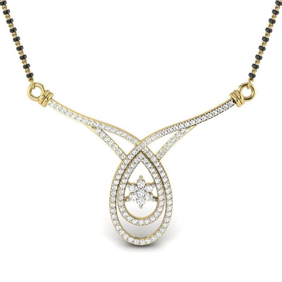 Elegant Necklace With Diamonds 3D print model_8