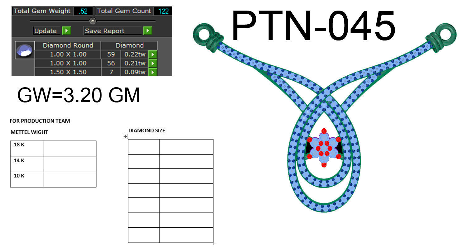 Elegant Necklace With Diamonds 3D print model_10