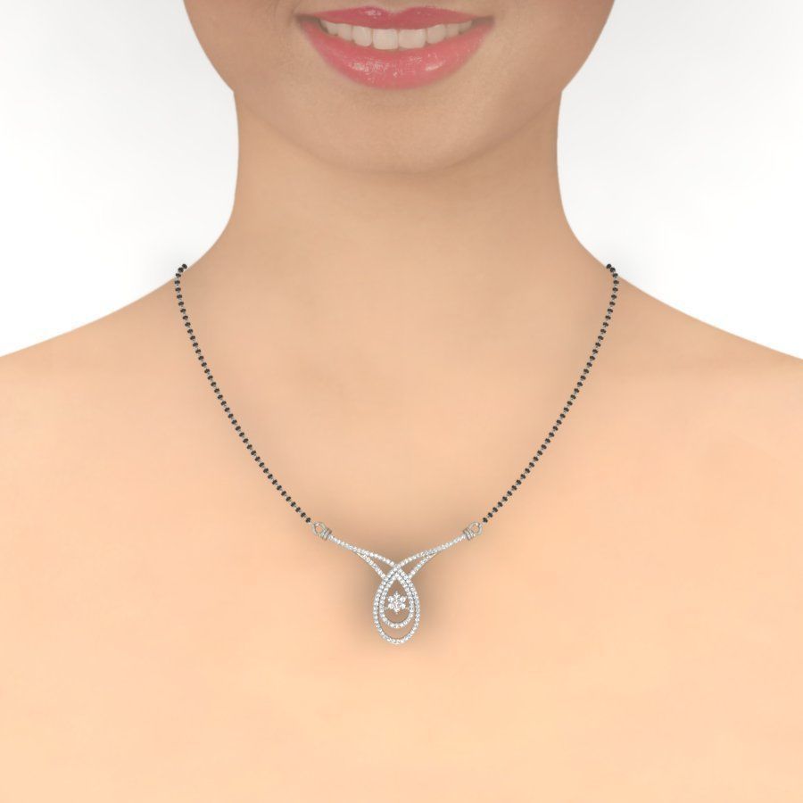 Elegant Necklace With Diamonds 3D print model_2