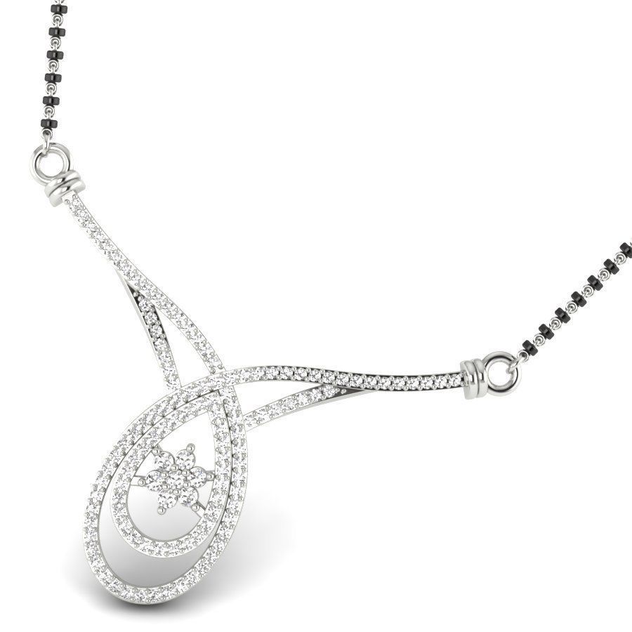 Elegant Necklace With Diamonds 3D print model_6