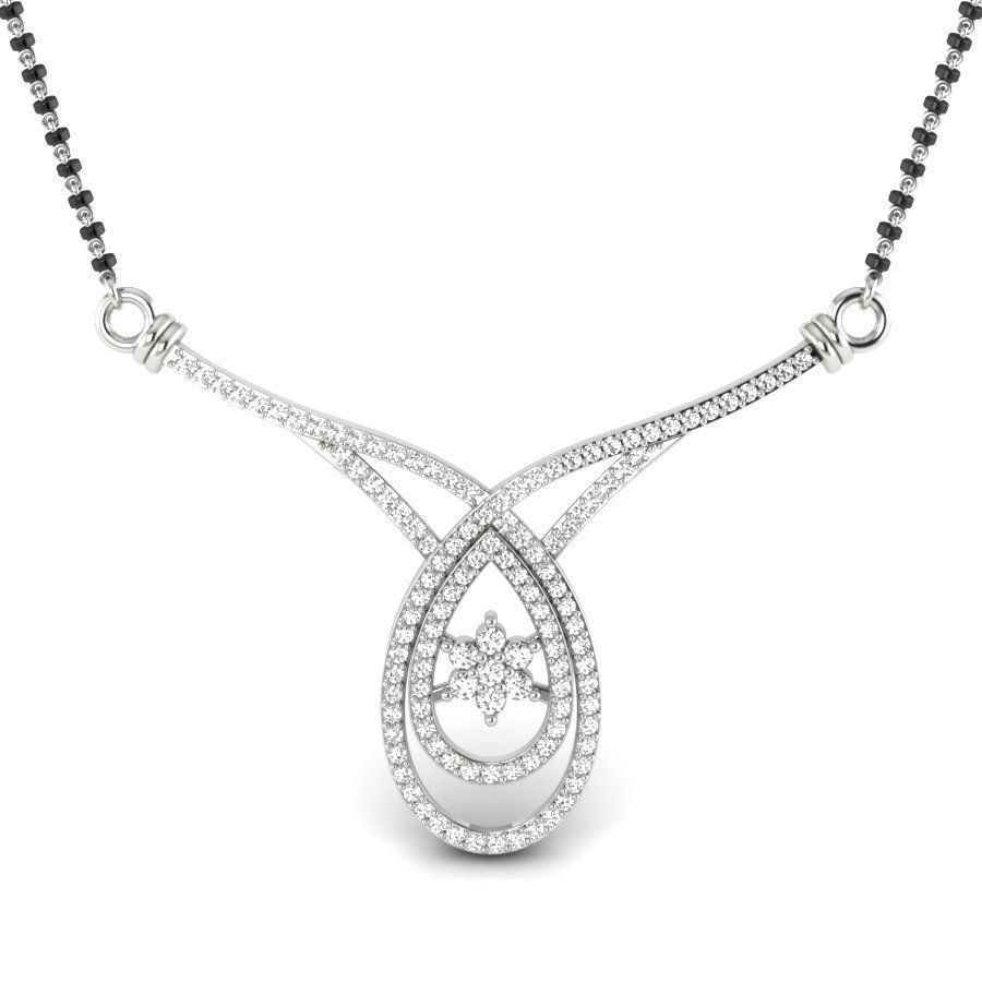 Elegant Necklace With Diamonds 3D print model_3