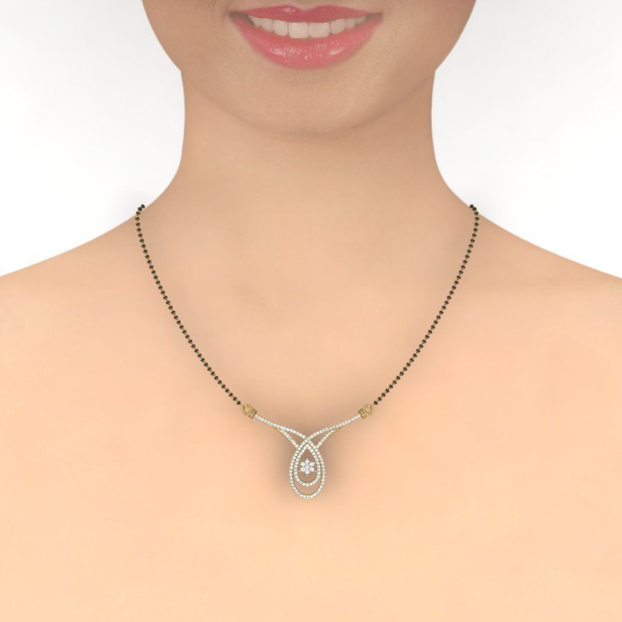 Elegant Necklace With Diamonds 3D print model_7