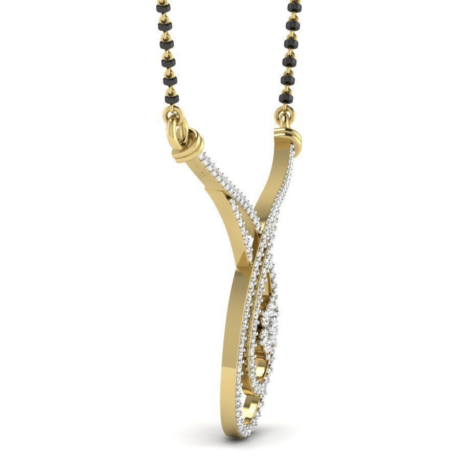 Elegant Necklace With Diamonds 3D print model_9