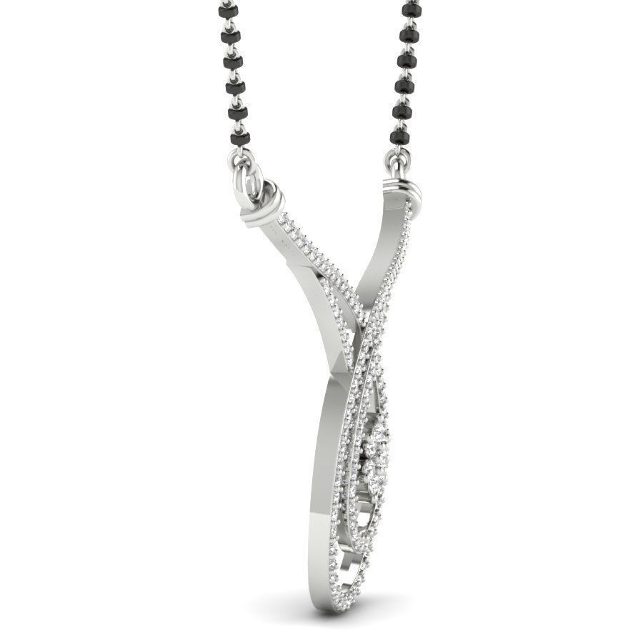Elegant Necklace With Diamonds 3D print model_5