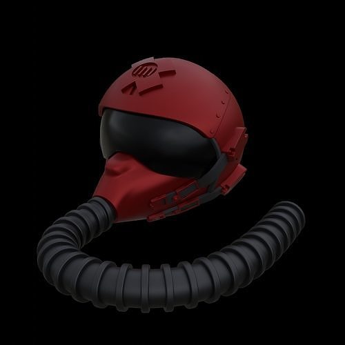 Pilot Helmet 3D model 3D printable 3D print model