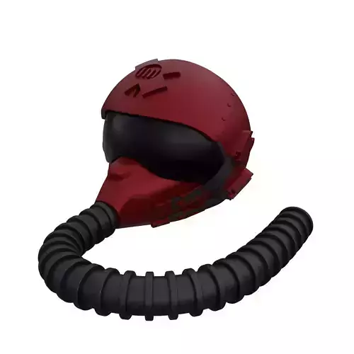 Pilot Helmet 3D model 3D printable