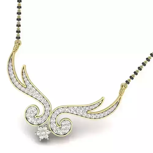 Necklace gold and diamond