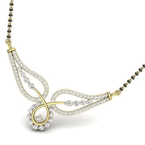 Women round necklace 3D print model