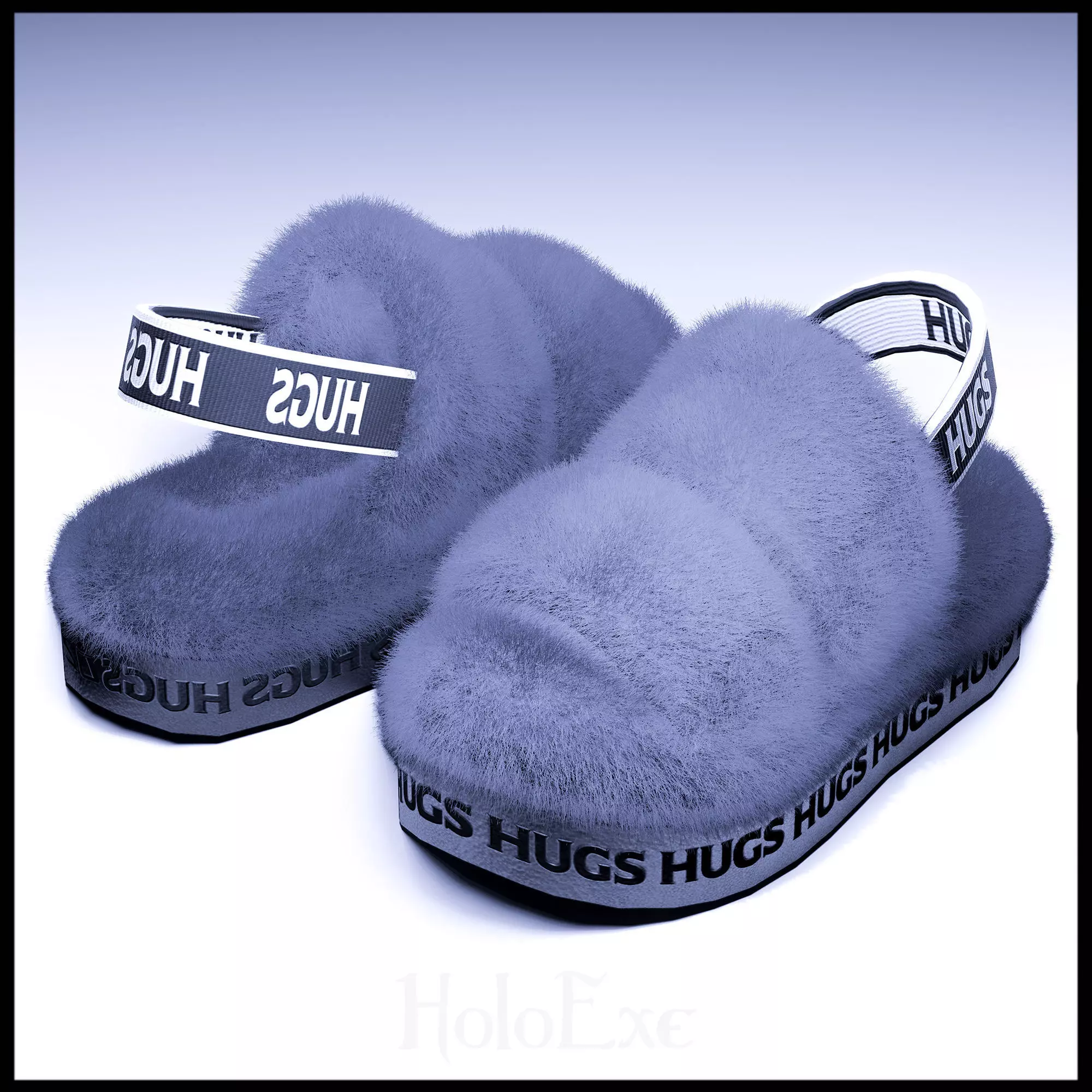 Hugs Slippers Low-poly 3D model