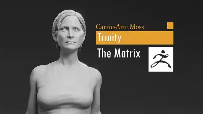 Carrie-Ann Moss - Trinity - The Matrix 3D print model