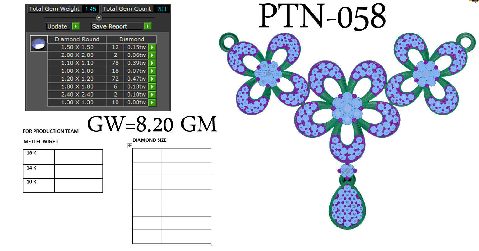 Bridal Necklace 3D print model_10