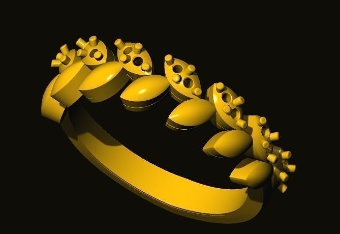 rings gold ring 3D print model