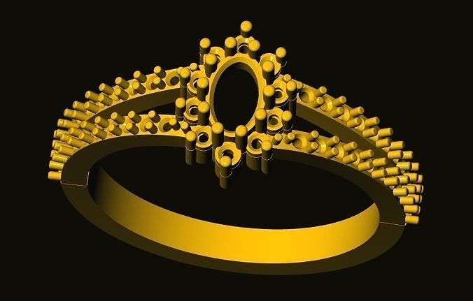 rings gold ring 3D print model