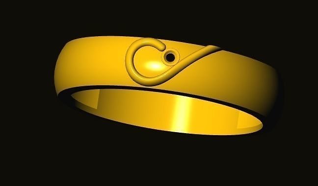 rings gold ring 3D print model