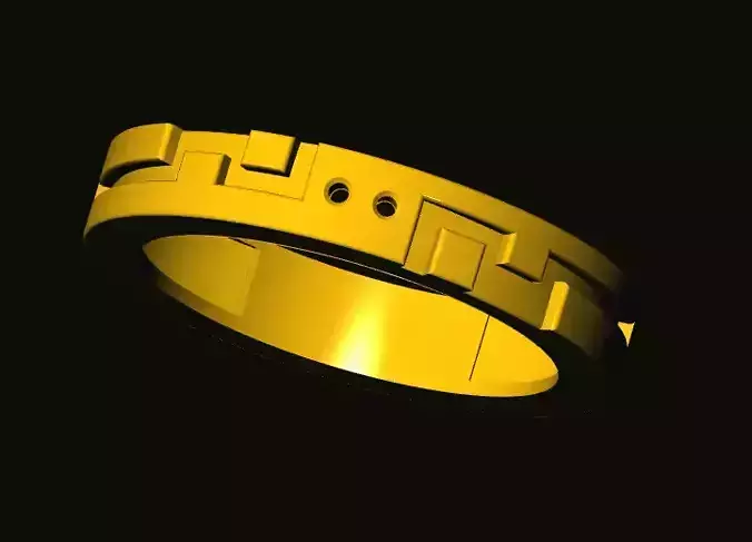 rings gold ring with squares