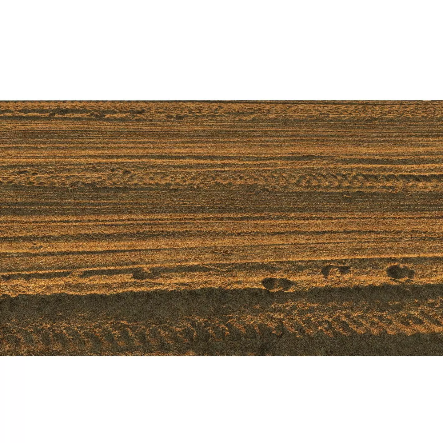 Sandy single lane road - 25 meters 3D model_0