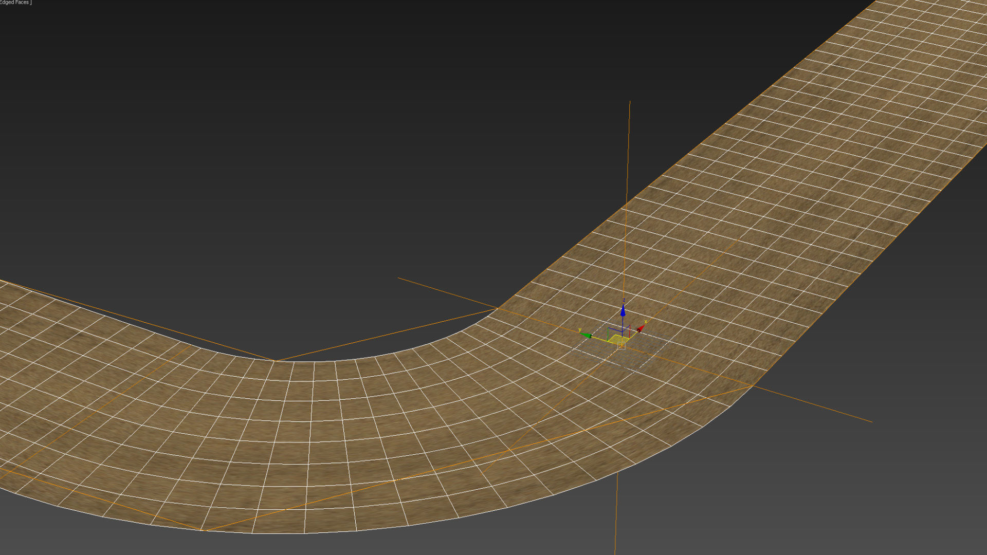 Sandy single lane road - 25 meters 3D model_12