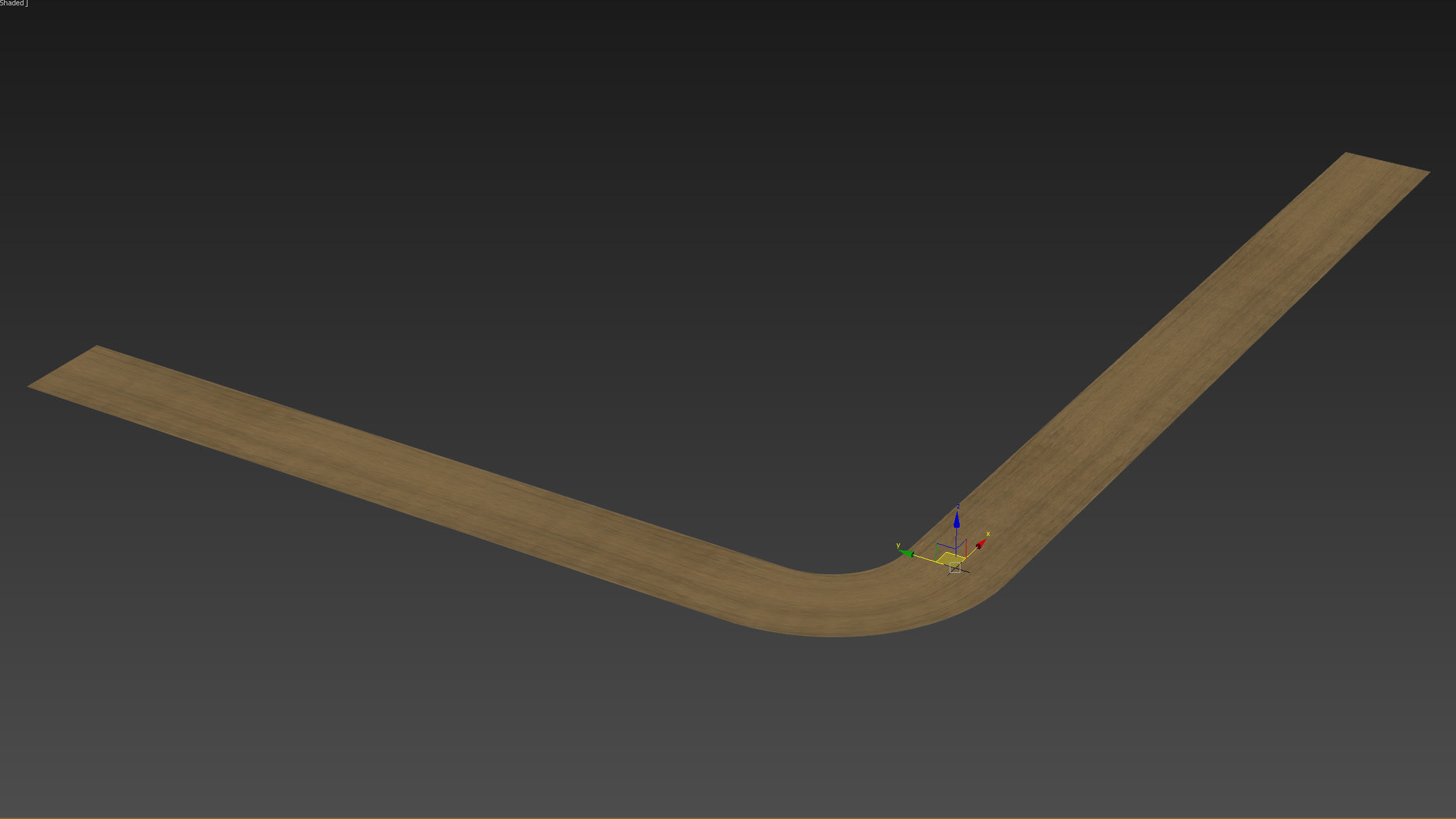 Sandy single lane road - 25 meters 3D model_13