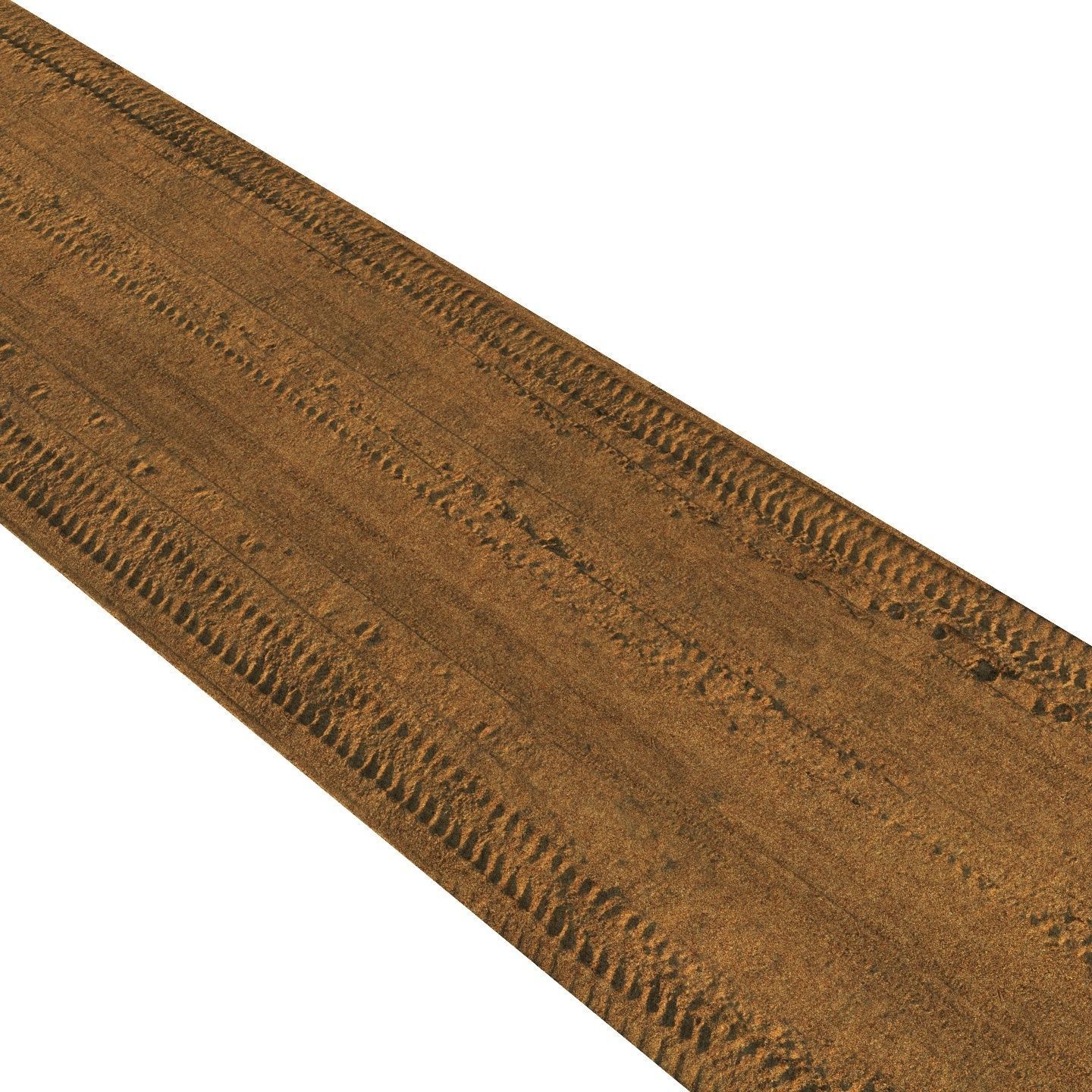 Sandy single lane road - 25 meters 3D model_8