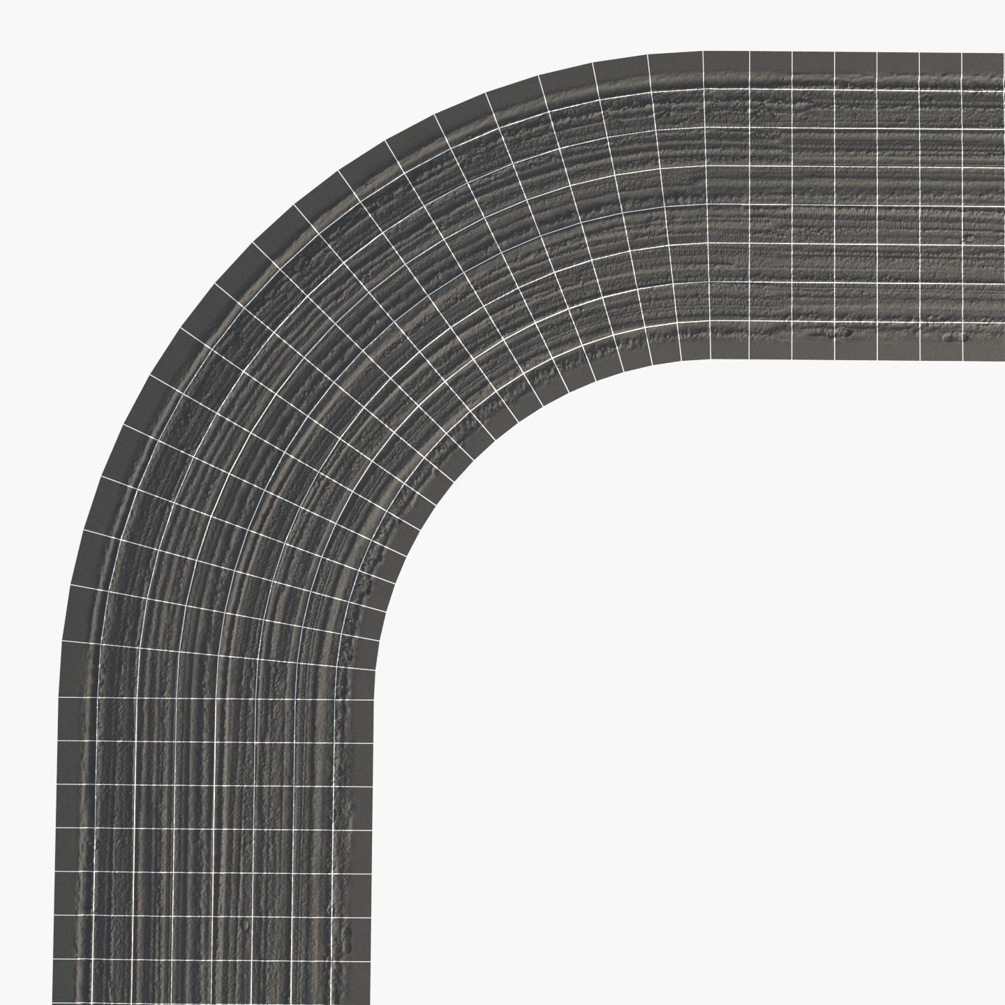 Sandy single lane road 03 - 16 meters 3D model_10