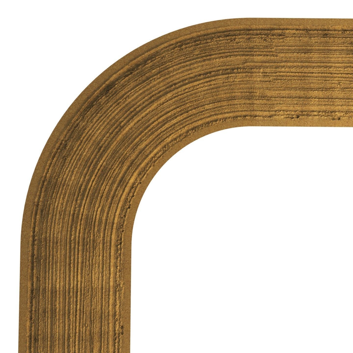 Sandy single lane road 03 - 16 meters 3D model_1