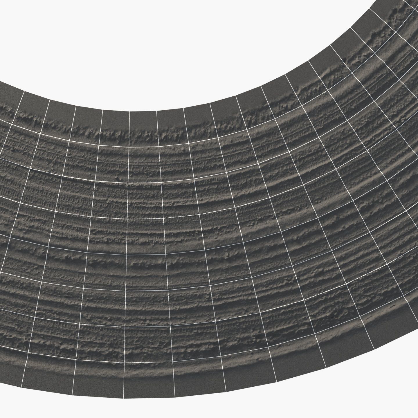 Sandy single lane road 03 - 16 meters 3D model_6