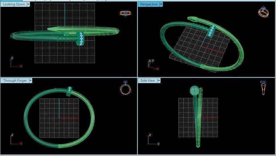 Bangle bracelet 14 3D print model_5