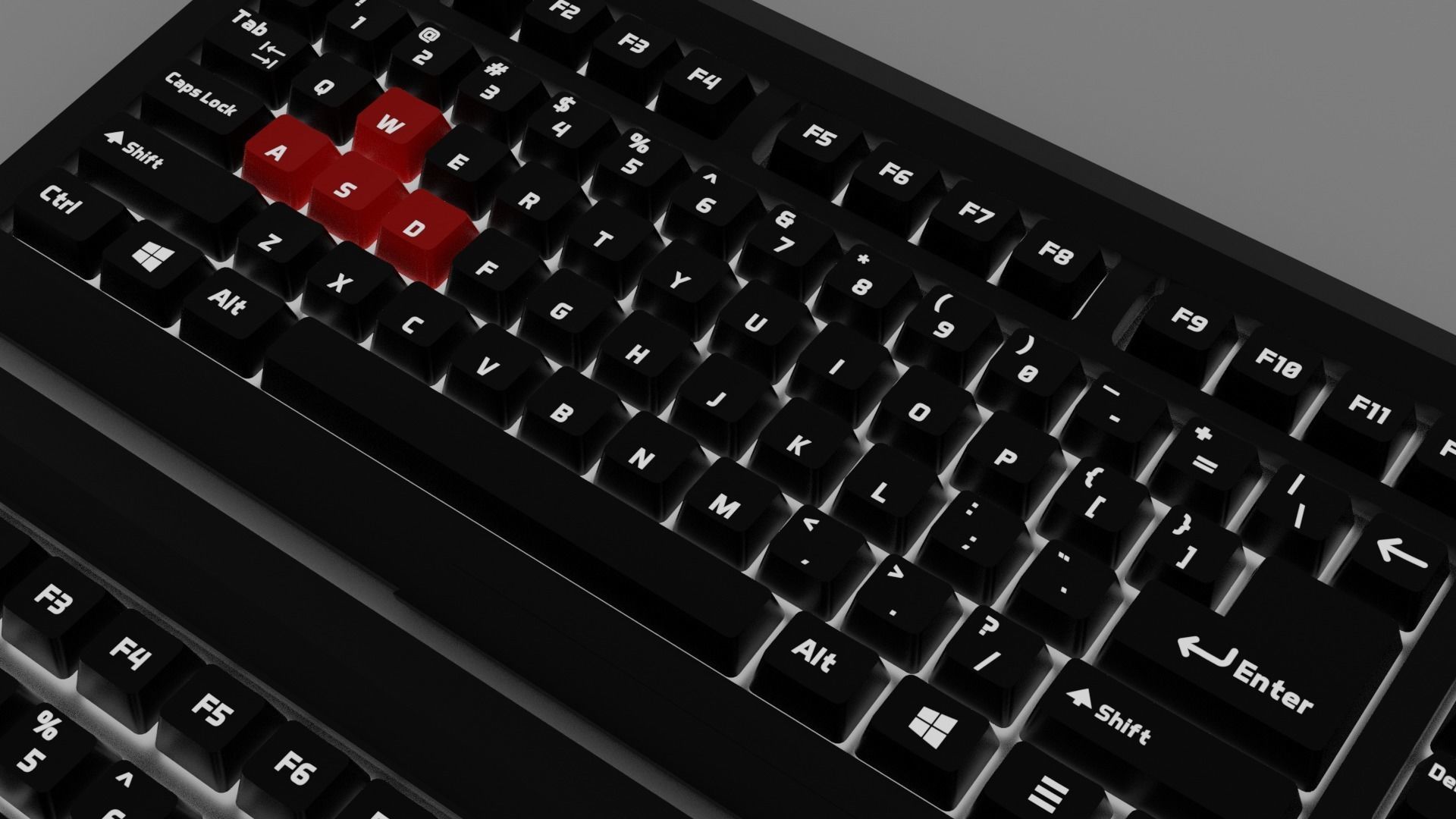 Simple Keyboard 3D model_1
