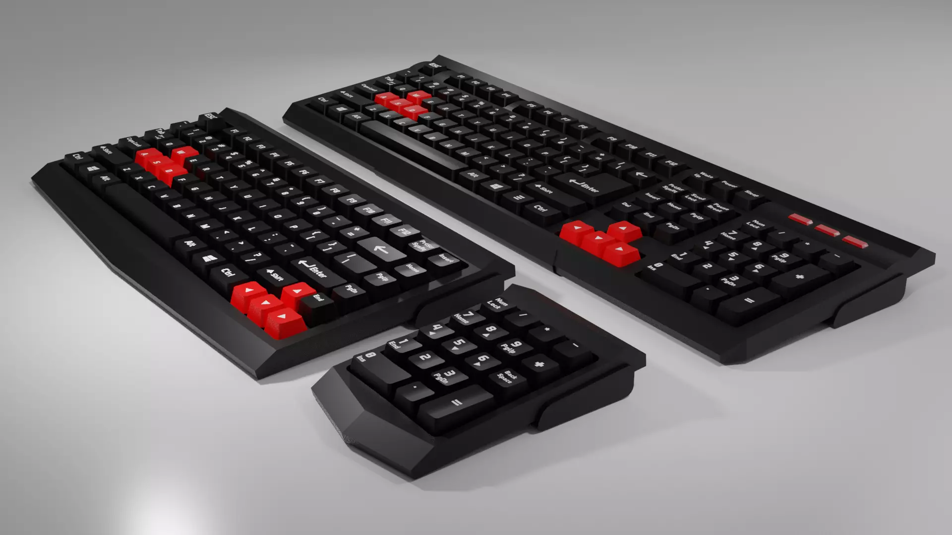 Simple Keyboard 3D model_0