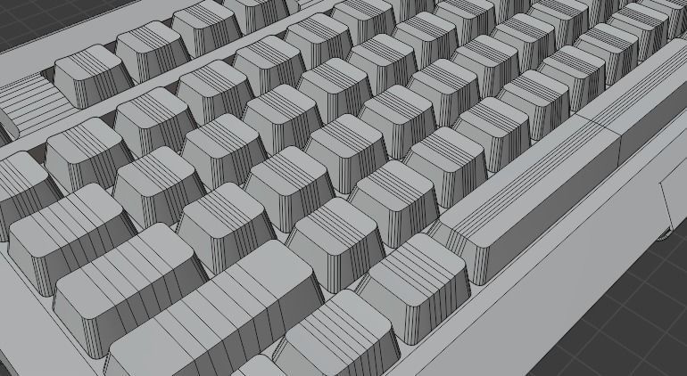 Simple Keyboard 3D model_2