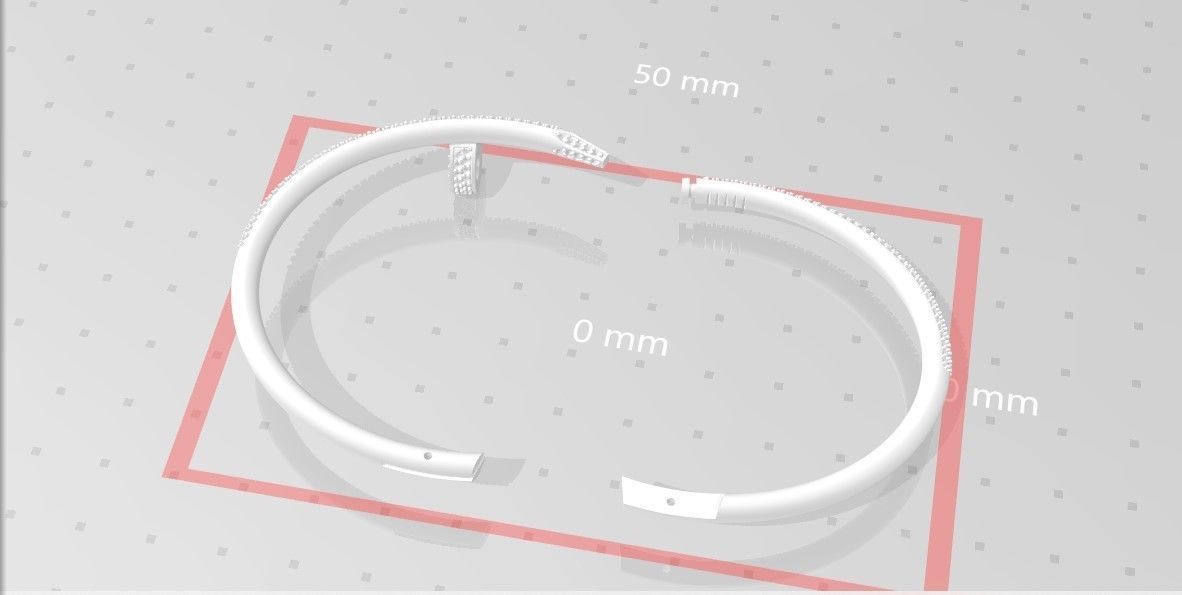 Bangle bracelet 16 3D print model_5