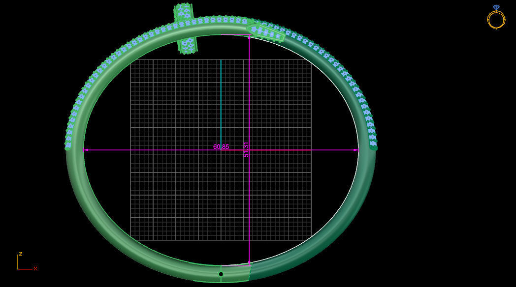 Bangle bracelet 16 3D print model_2