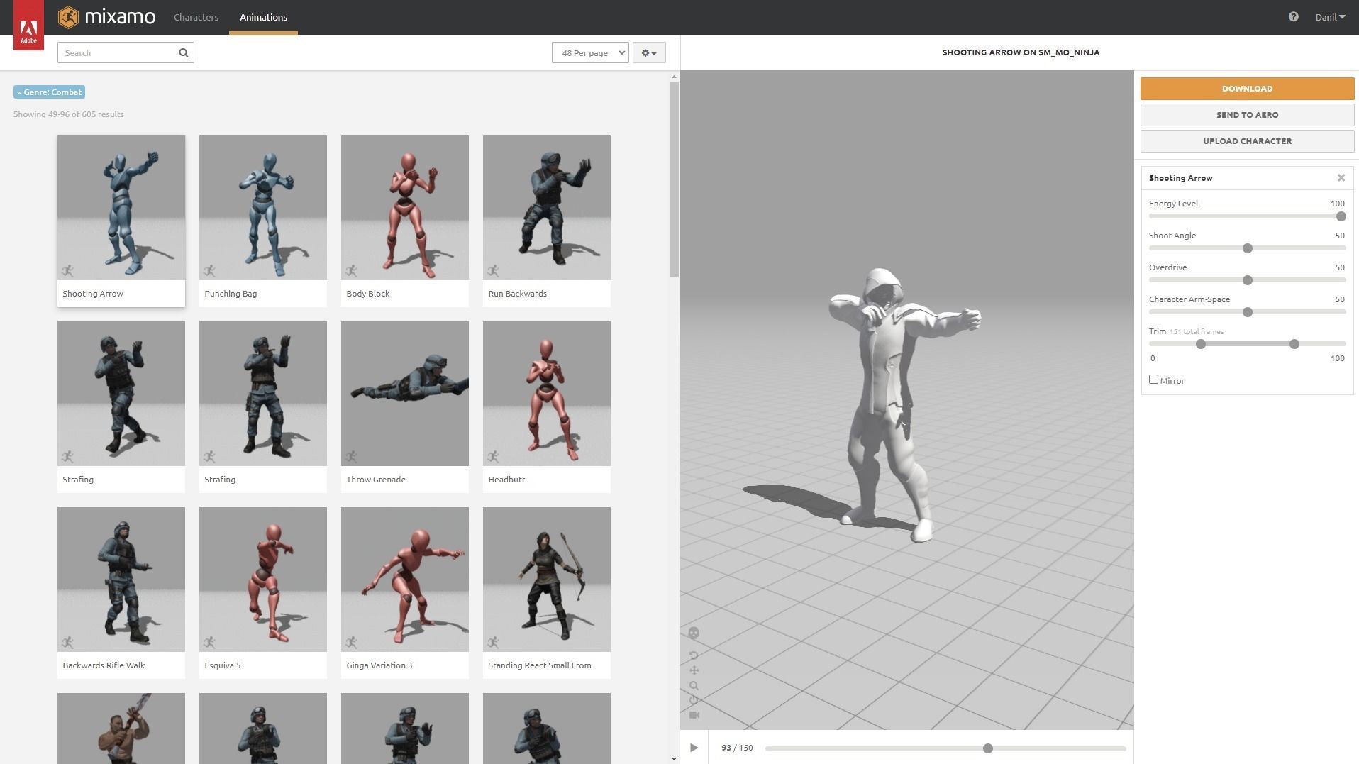 Shinobi PBR Gameready Rigged character Low-poly 3D model_4