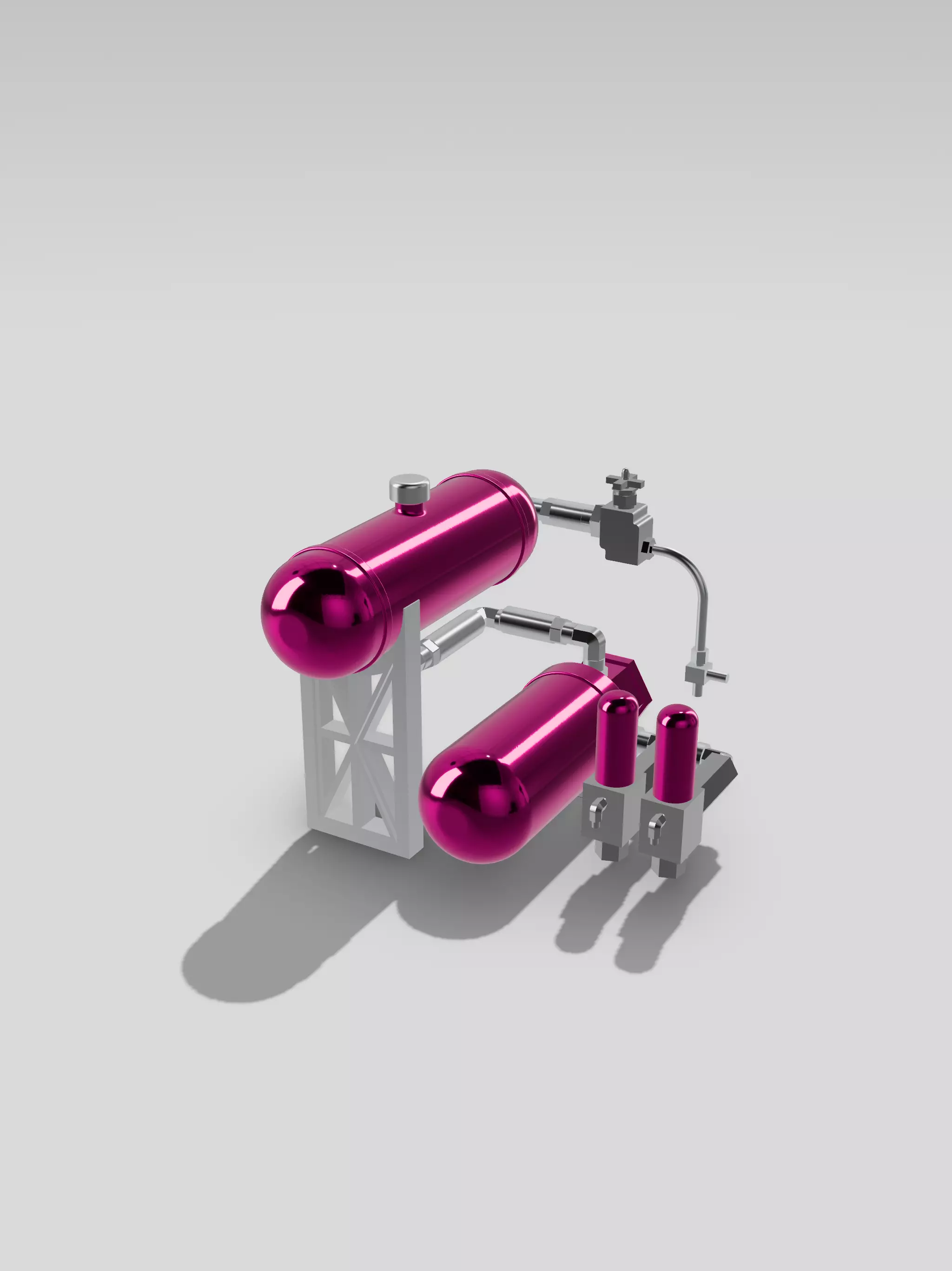 Lowrider Pesco Hydraulic Pump Assembly 4 pumps 4 tanks Bomb 3D print model_0