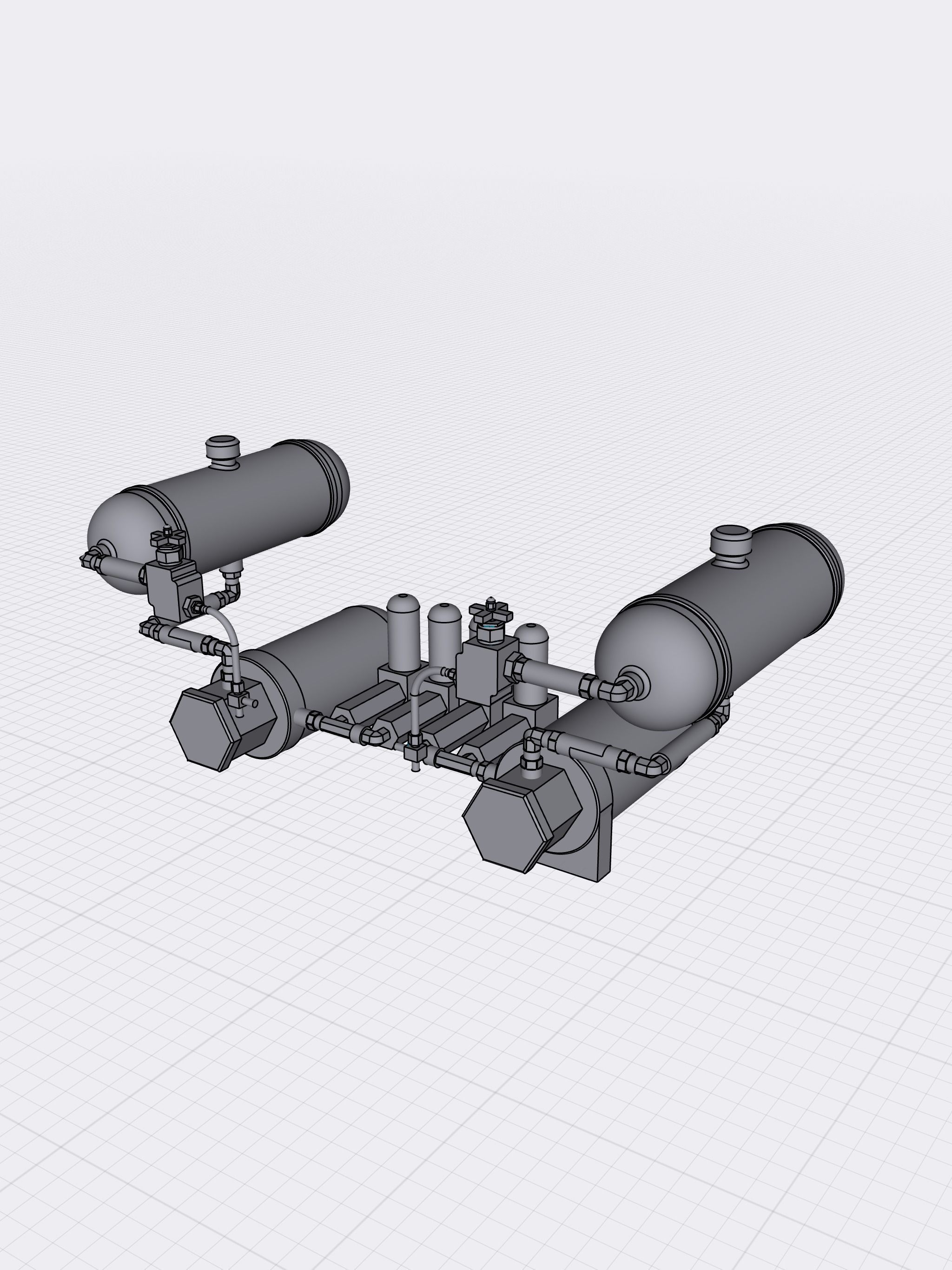 Lowrider Pesco Hydraulic Pump Assembly 4 pumps 4 tanks Bomb 3D print model_6