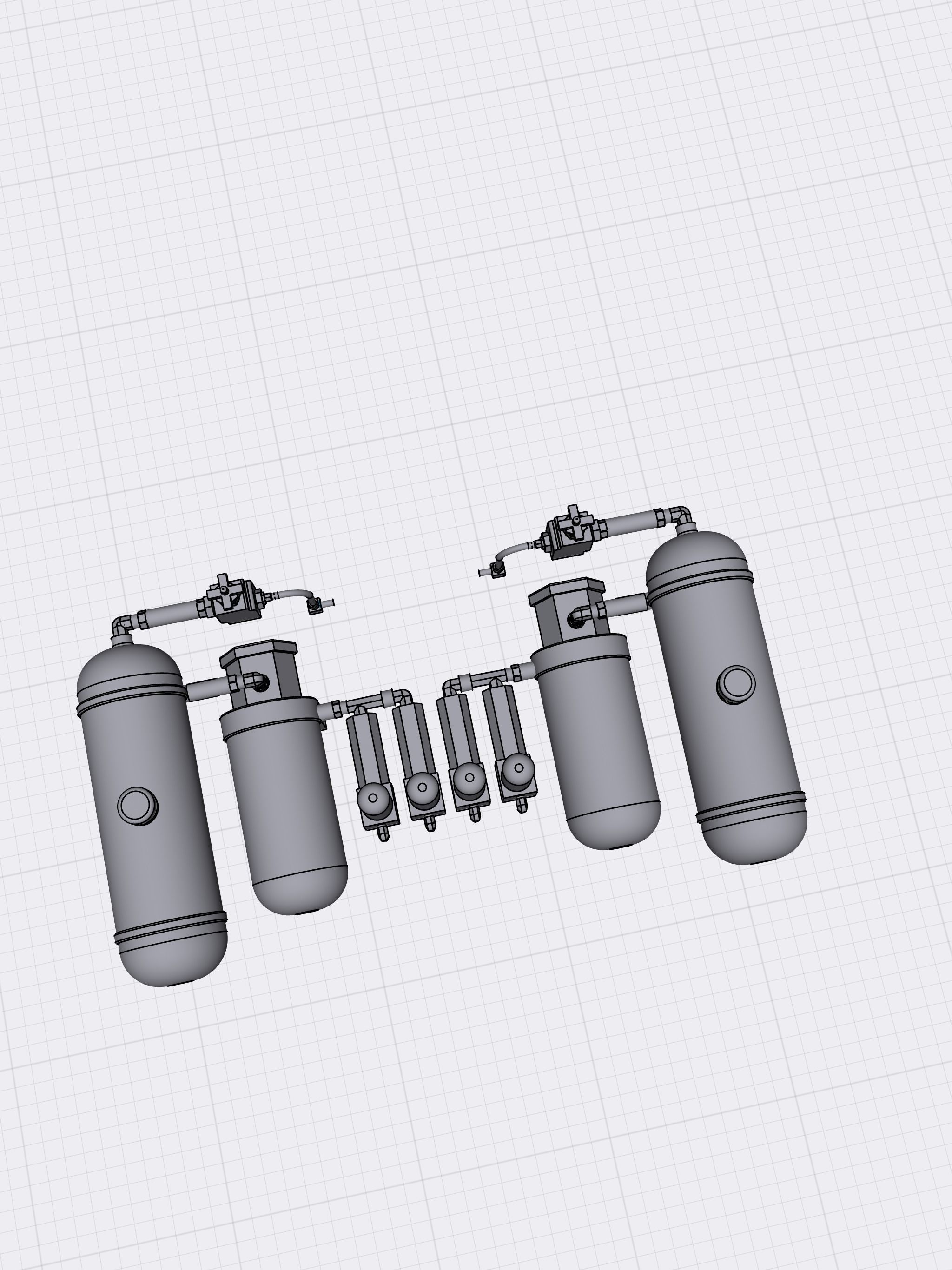 Lowrider Pesco Hydraulic Pump Assembly 4 pumps 4 tanks Bomb 3D print model_7
