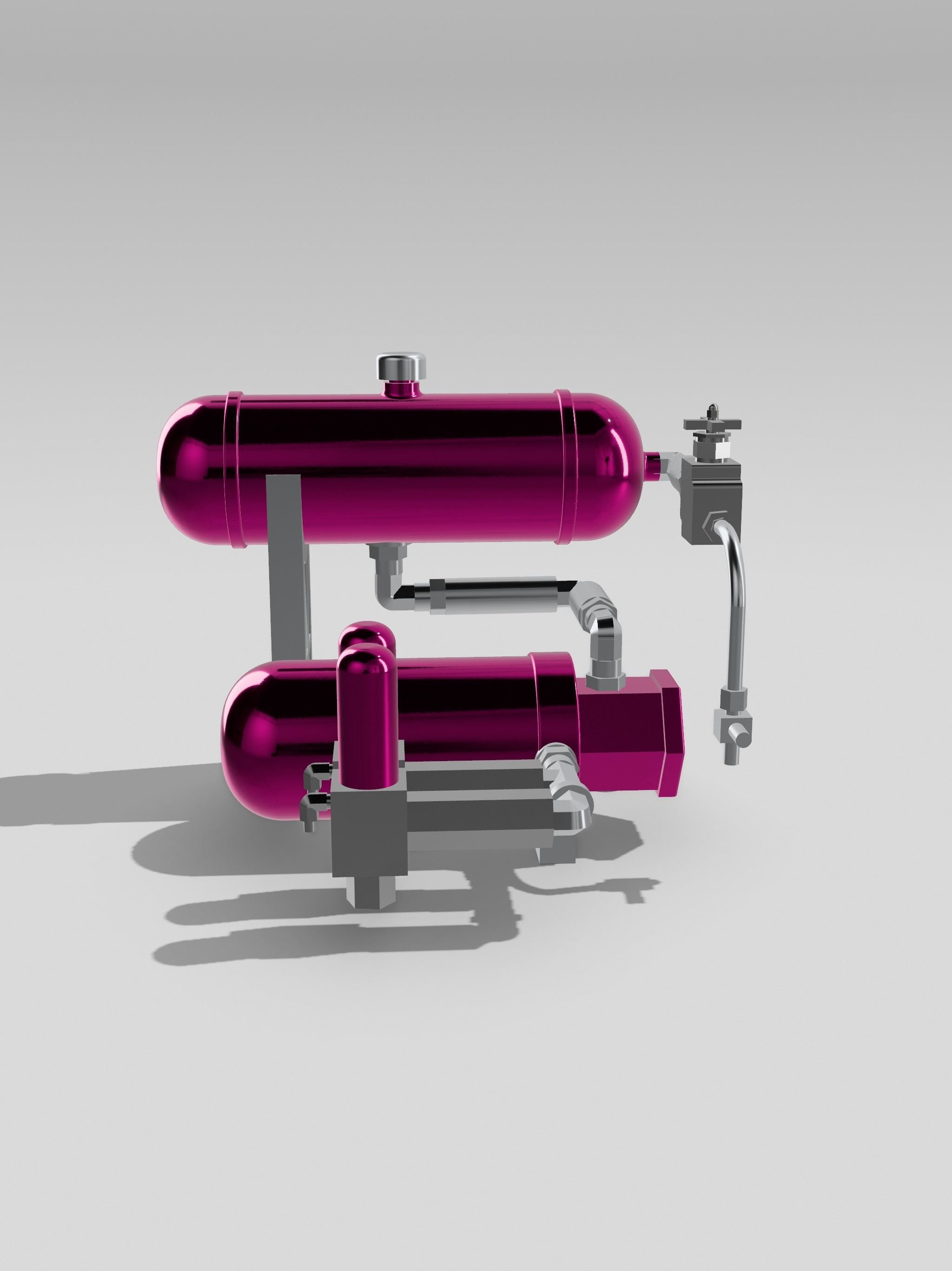 Lowrider Pesco Hydraulic Pump Assembly 4 pumps 4 tanks Bomb 3D print model_3