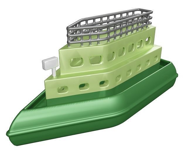 Classic Cartoon Ship Low-poly 3D model_1