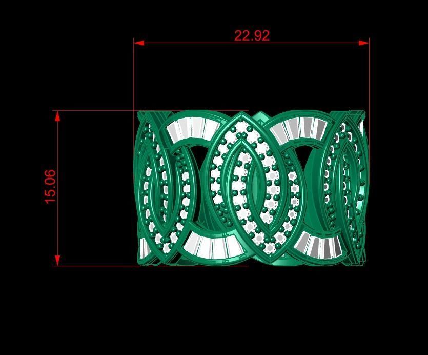 Wedding Baguette Diamond 3D Print Model  3D print model_4