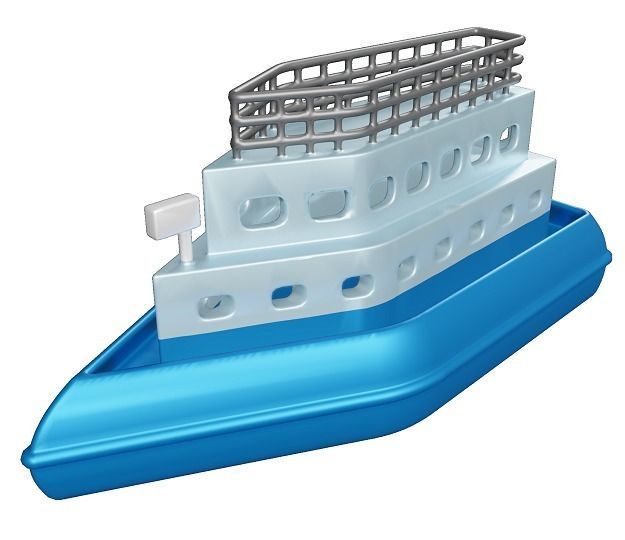 Fabulous Cartoon Ship Low-poly 3D model_1