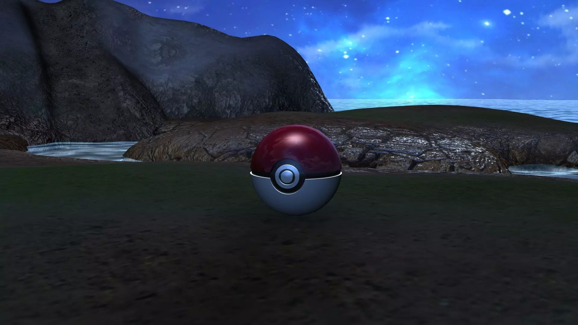 Poke Ball 3D model_0