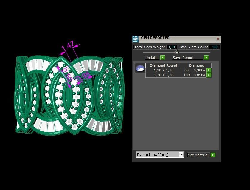 Wedding Baguette Diamond 3D Print Model  3D print model_2