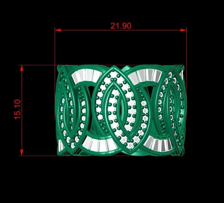 Wedding Baguette Diamond 3D Print Model  3D print model_3