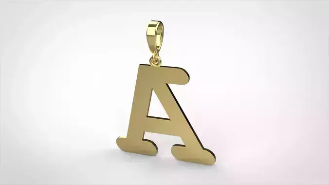 pendant alphabet courier A small 