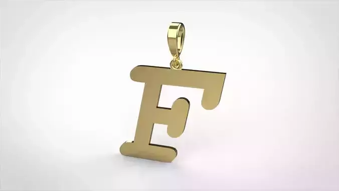 pendant alphabet courier F small 