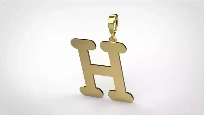 pendant alphabet courier H small 