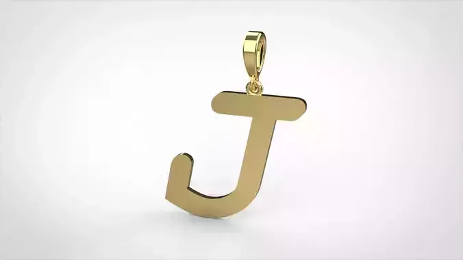 pendant alphabet courier J small 