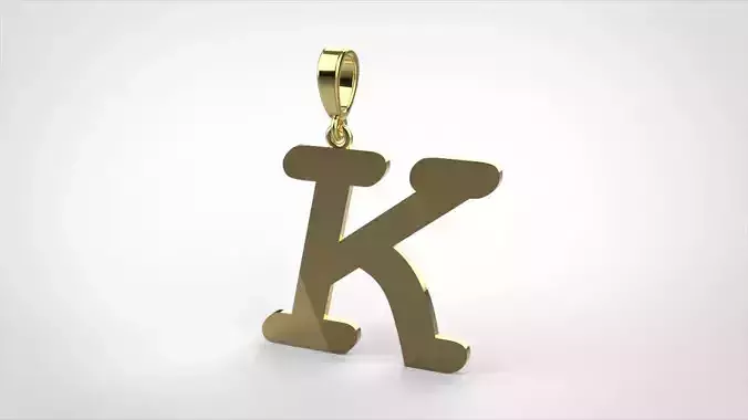 pendant alphabet courier K small 