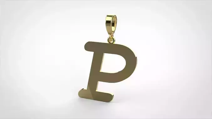 pendant alphabet courier P small 